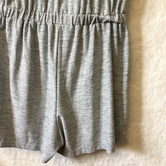 Old Navy Breathe On Gray Cross-Front V-Neck Romper - Picture 9 of 12